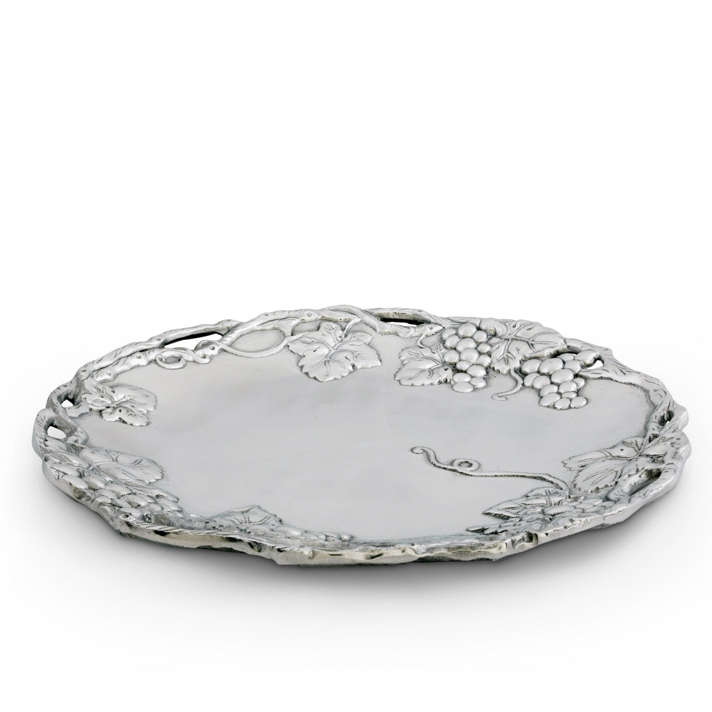 Grape Round Tray 15″ | Elegant Entertaining Serveware