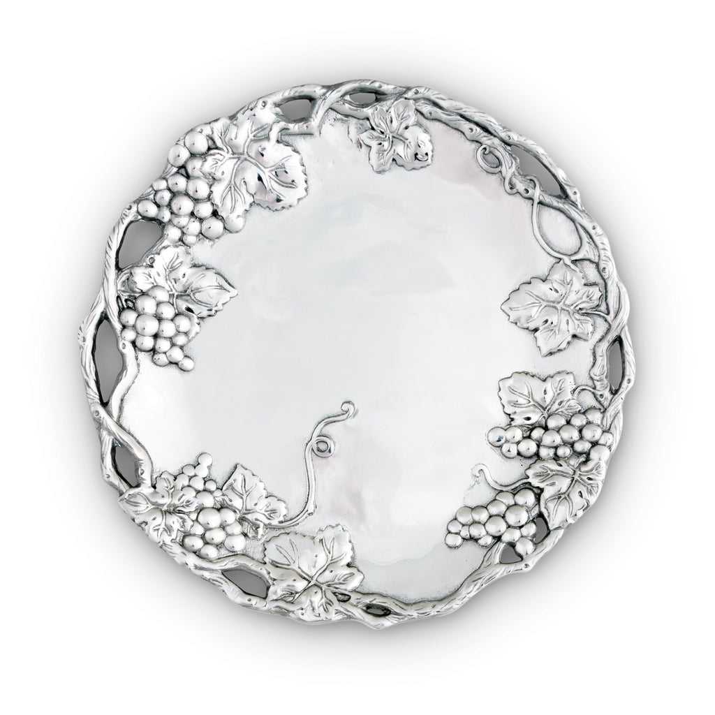 Grape Round Tray 15″ | Elegant Entertaining Serveware