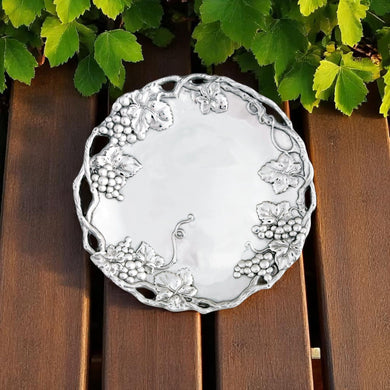 Grape Round Tray 15″ | Elegant Entertaining Serveware