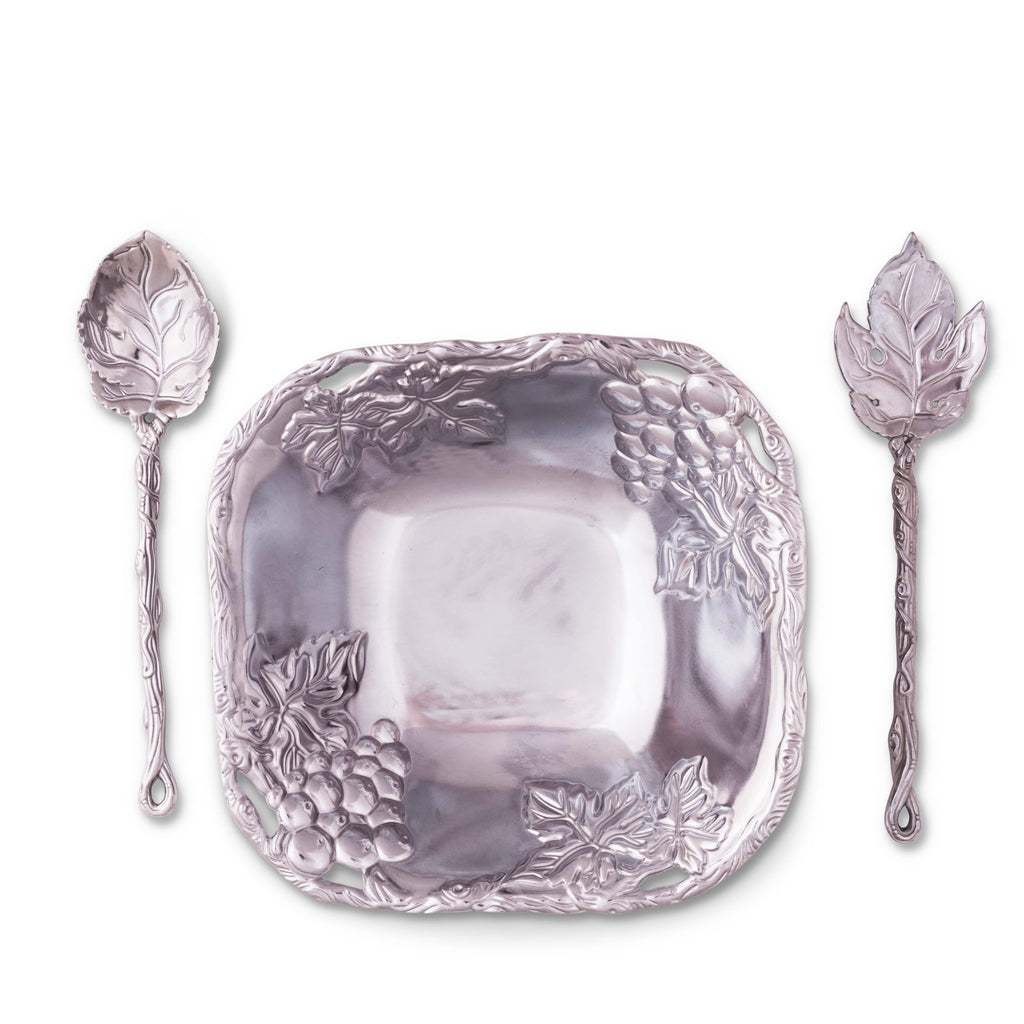 Grape Salad Bowl Set 3-Pc | Elegant Entertaining Serveware