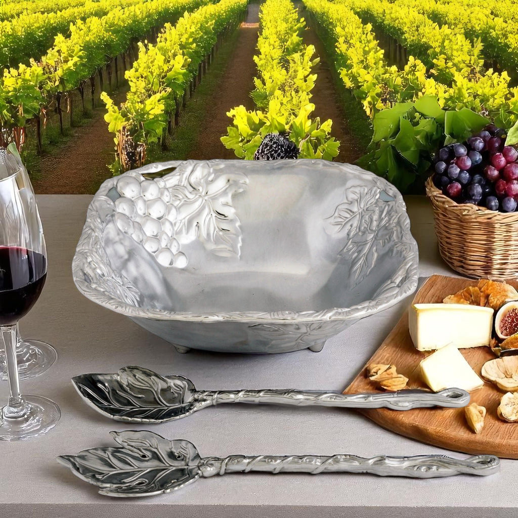 Grape Salad Bowl Set 3-Pc | Elegant Entertaining Serveware