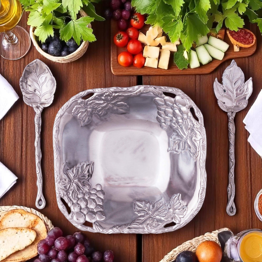 Grape Salad Bowl Set 3-Pc | Elegant Entertaining Serveware