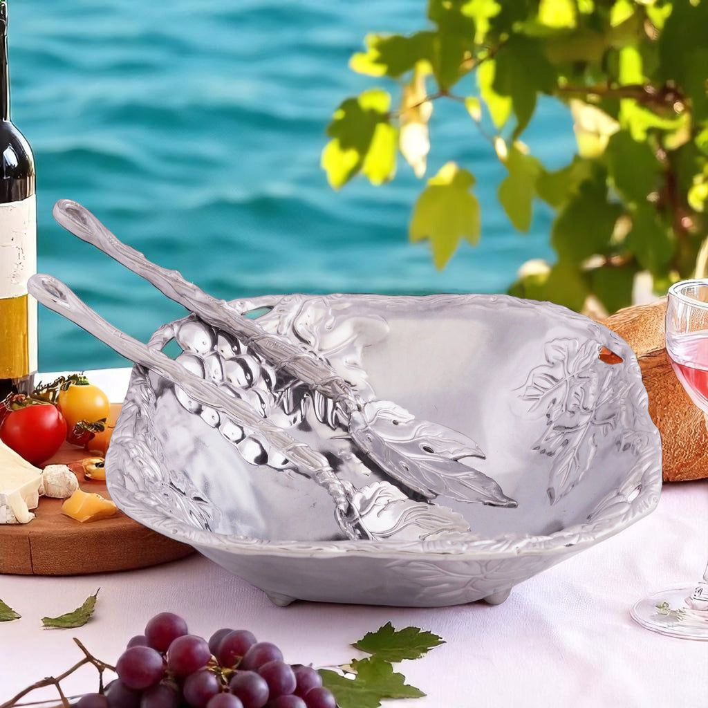 Grape Salad Bowl Set 3-Pc | Elegant Entertaining Serveware