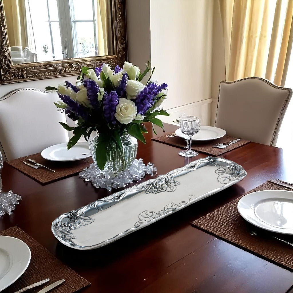 Grape Vineyard Oblong Tray Decorative Accent