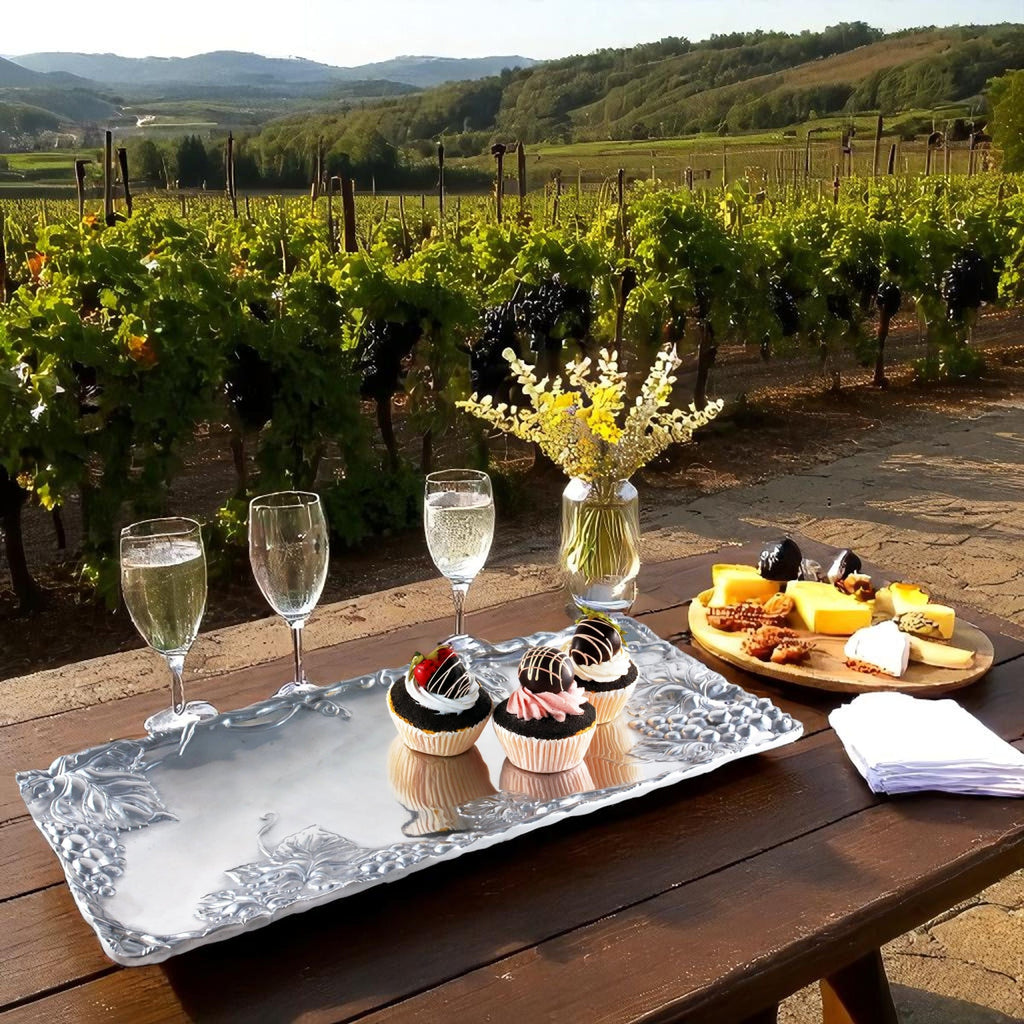 Grapevine Oblong Tray | Elegant Entertaining Serveware