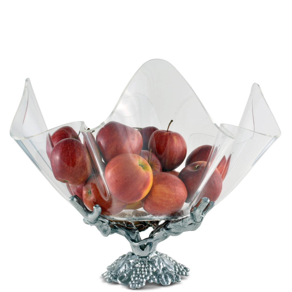 Grapevine Stand Acrylic Bowl 14″ | Elegant Entertaining Serveware