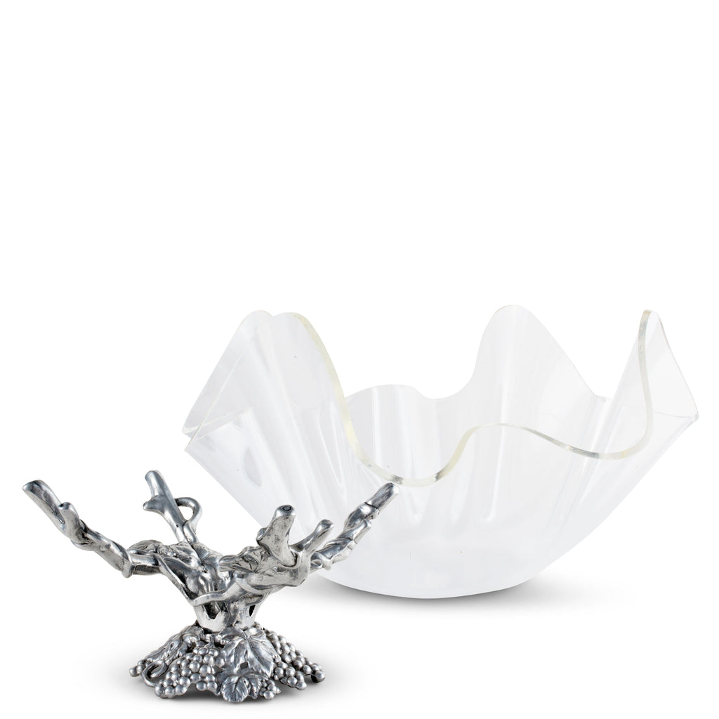 Grapevine Stand Acrylic Bowl 14″ | Elegant Entertaining Serveware