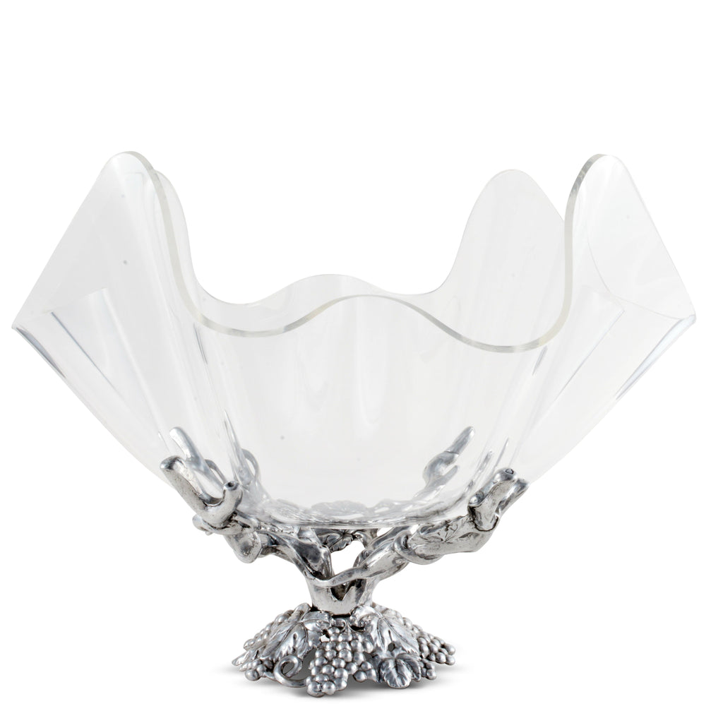 Grapevine Stand Acrylic Bowl 14″ | Elegant Entertaining Serveware
