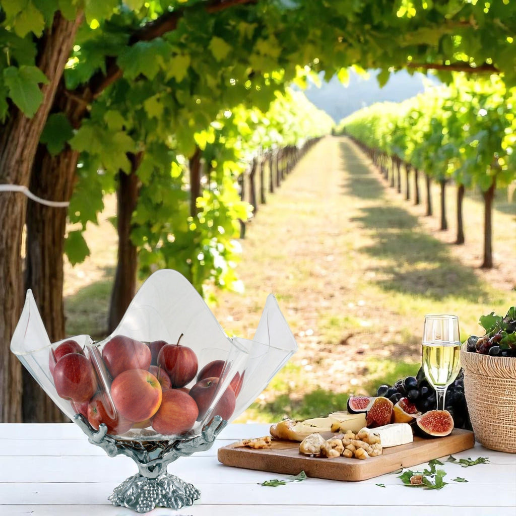 Grapevine Stand Acrylic Bowl 14″ | Elegant Entertaining Serveware