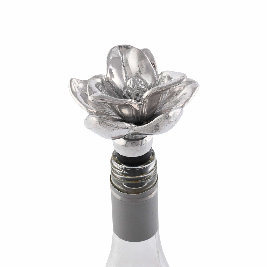 Magnolia Bottle Stopper Floral Bar Accent