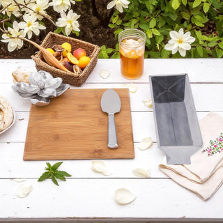 Magnolia Bamboo Cheese Board & Spreader Set