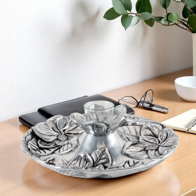 Magnolia Tidbit Tray Floral Table Accent