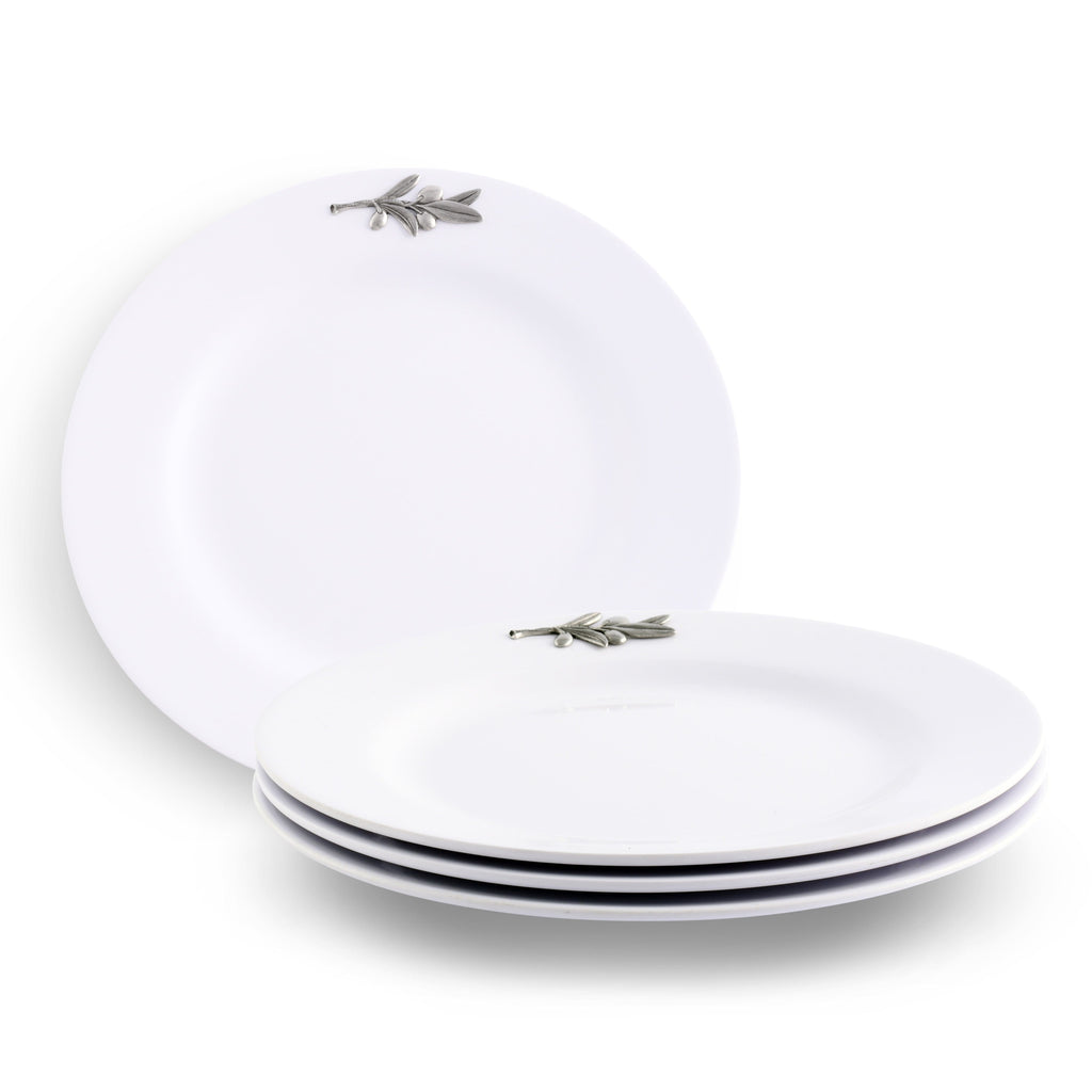 Olive Melamine Lunch Plates | Set of 4, Outdoor Chic