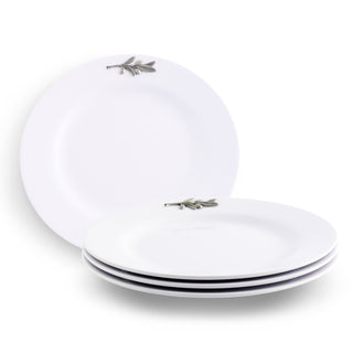 Olive Melamine Lunch Plates | Set of 4, Outdoor Chic