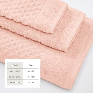 Grayson Cotton Diamond Waffle Weave Bath Towel Set