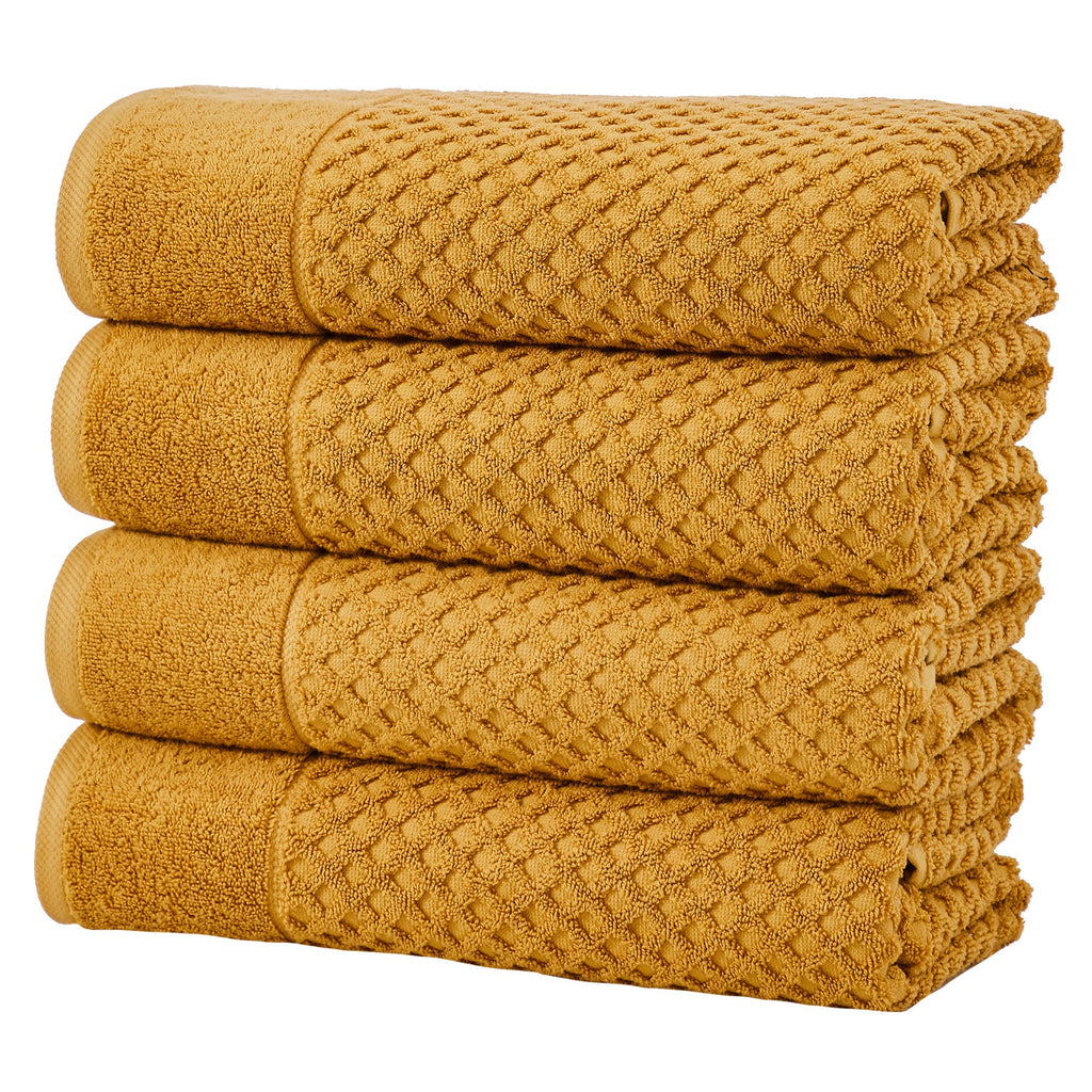 Grayson Cotton Diamond Waffle Weave Bath Towel Set