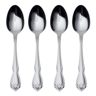 Oneida True Rose Teaspoons, Set of 4, 18/0 stainless steel