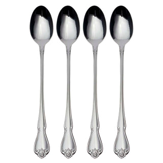 Oneida True Rose Tall Drink Spoons, Set of 4, 18/0 stainless steel