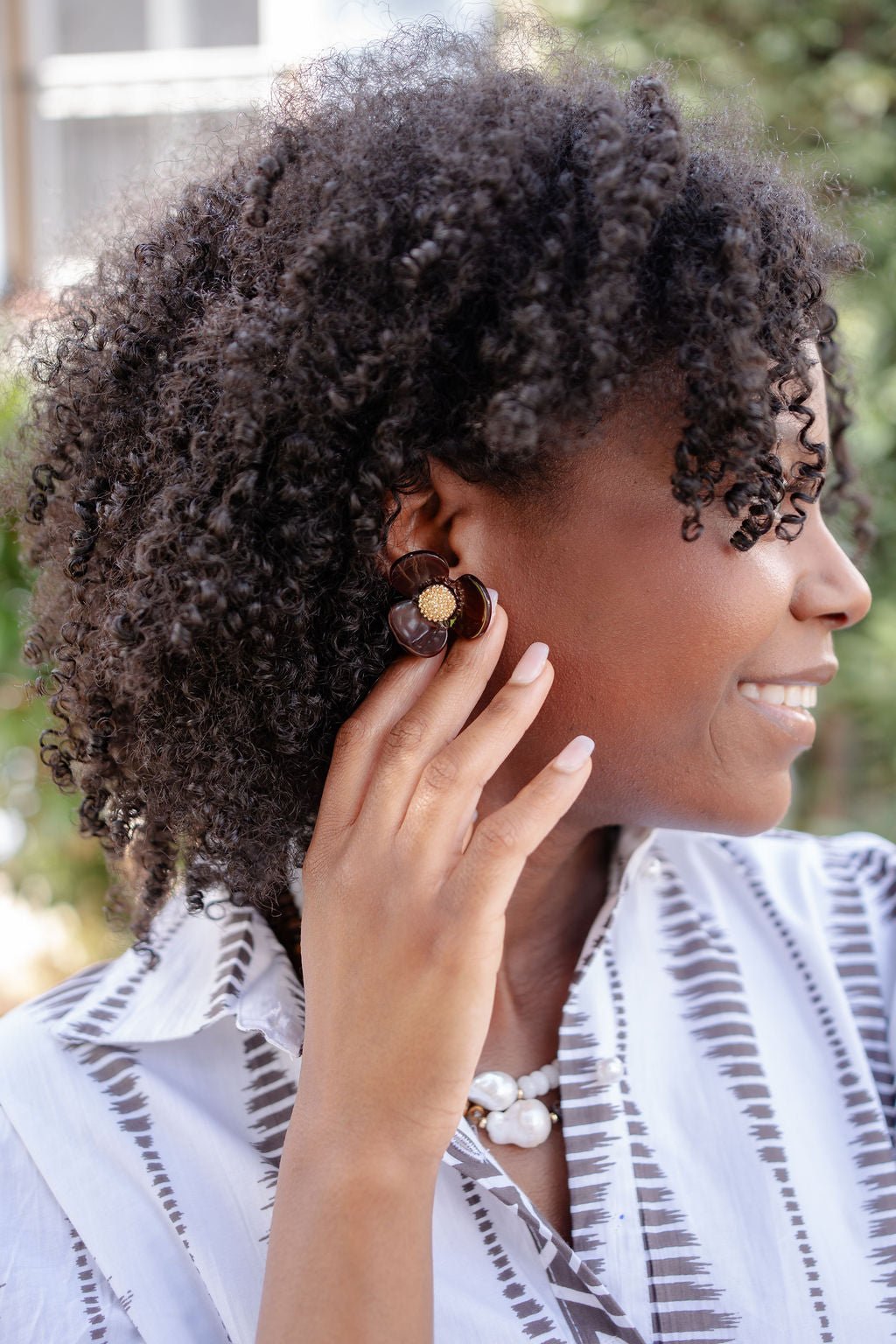 Bell Flower Acrylic Drop Earrings