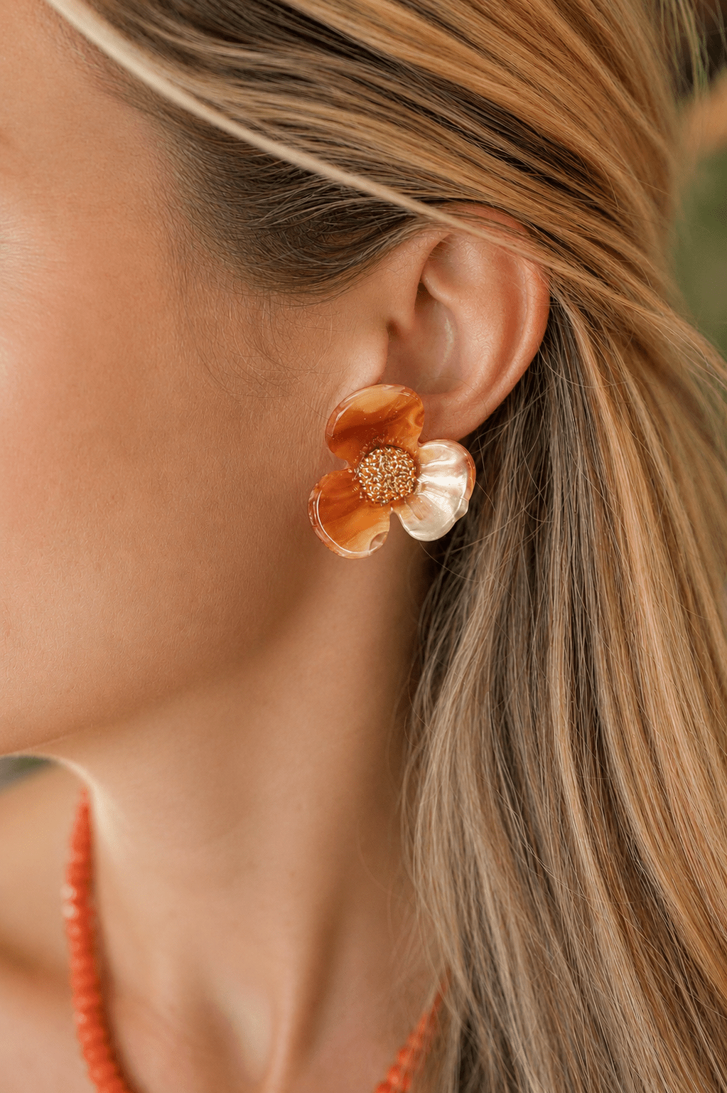Bell Flower Acrylic Drop Earrings