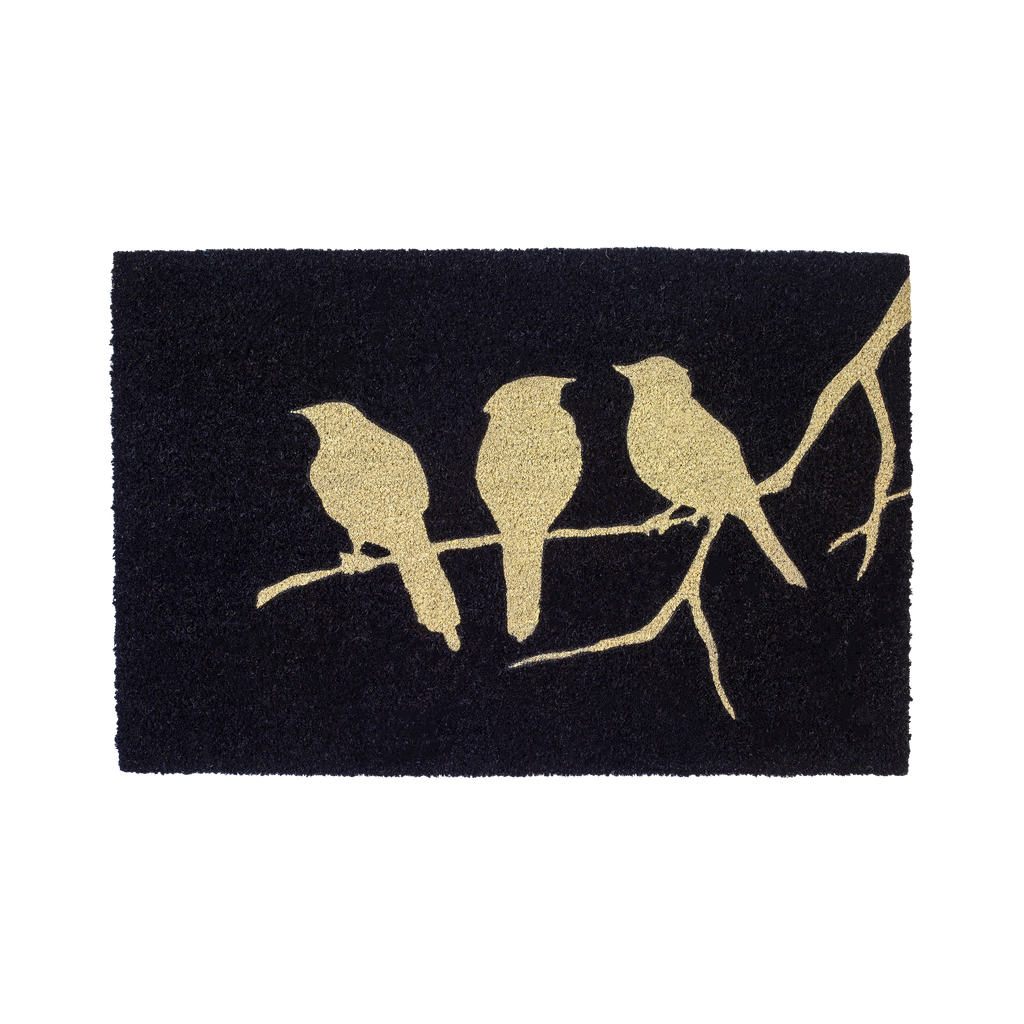 Birds on a Branch Natural Coir Doormat