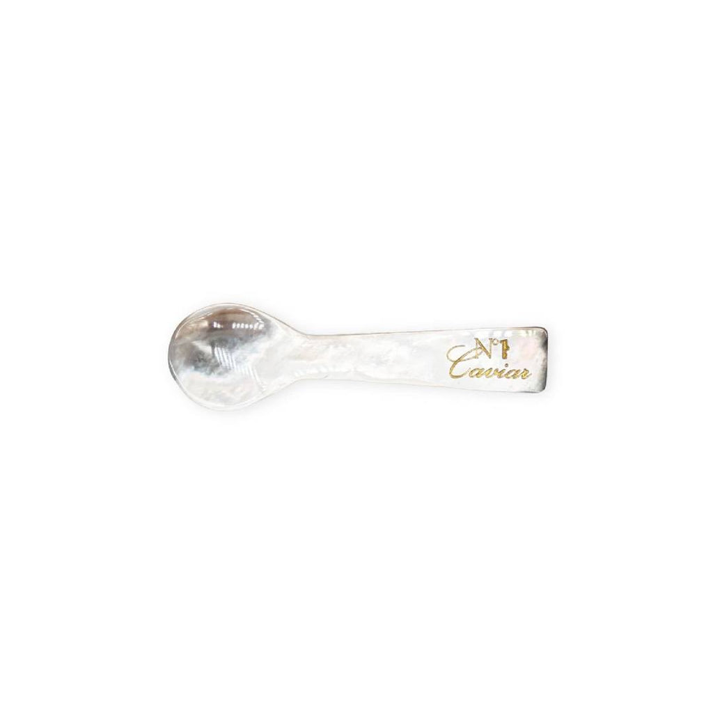Black Mother of Pearl Caviar Spoon – Small