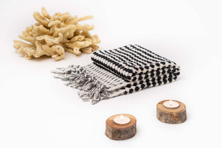 Pom Pom Hand Towel | Organic Turkish Cotton Plush Jacquard Towel