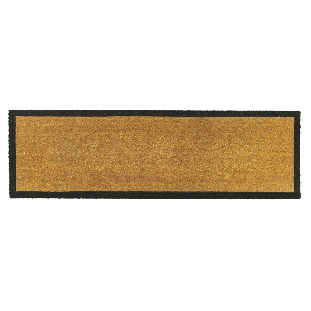 Black Border Natural Coir Doormat
