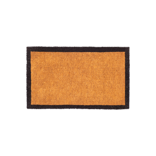 Black Border Natural Coir Doormat