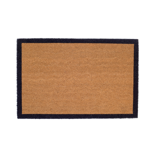 Black Border Natural Coir Doormat