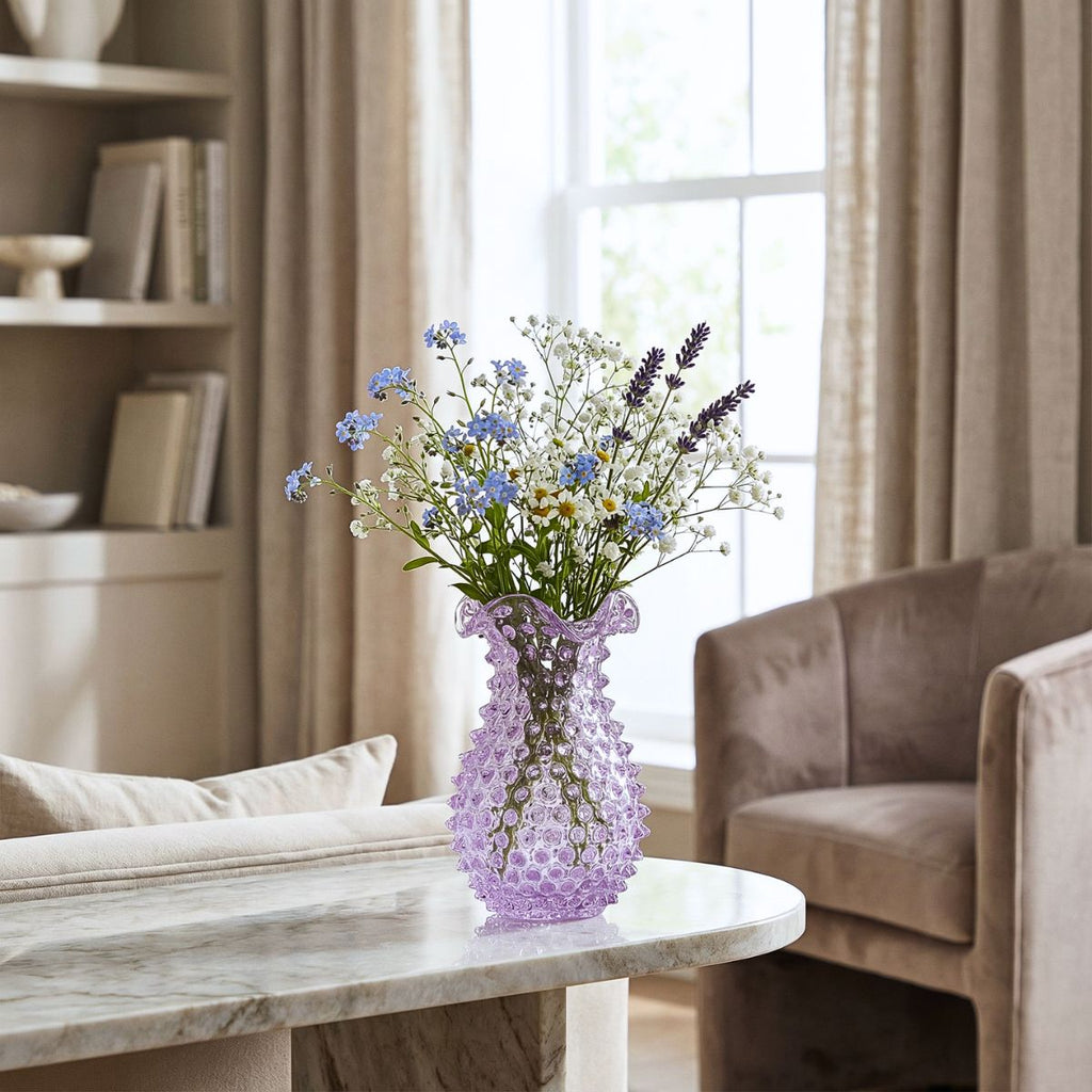 Hobnail Glass Vase in Lilac Bloom – Petal
