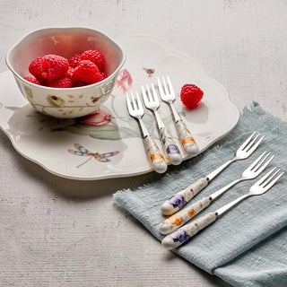 Lenox Butterfly Meadow Cocktail Forks, Set of 6, 18/10 stainless steel