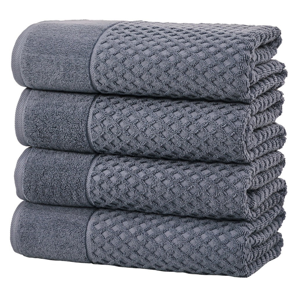 Grayson Cotton Diamond Waffle Weave Bath Towel Set