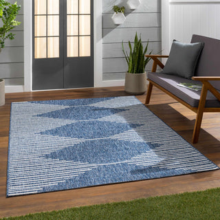 Stephan Navy Outdoor Rug – Durable Weather-Resistant Patio Carpet