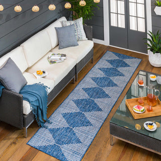 Stephan Navy Outdoor Rug – Durable Weather-Resistant Patio Carpet
