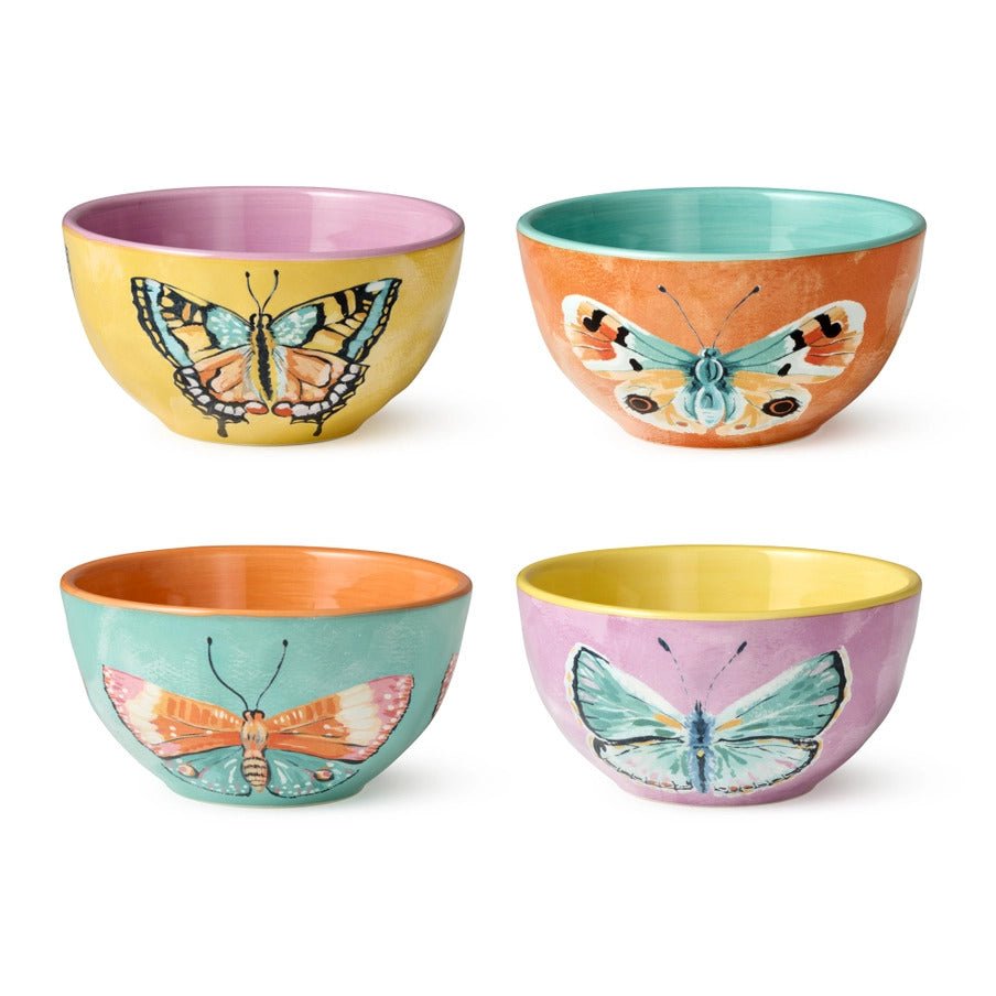 Butterflies Ice Cream Bowls - Set of 4 Assorted Designs - Anara Lifestyle