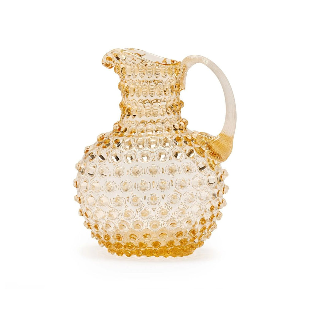 Hobnail Glass Jug in Butterscotch – 2 Liter