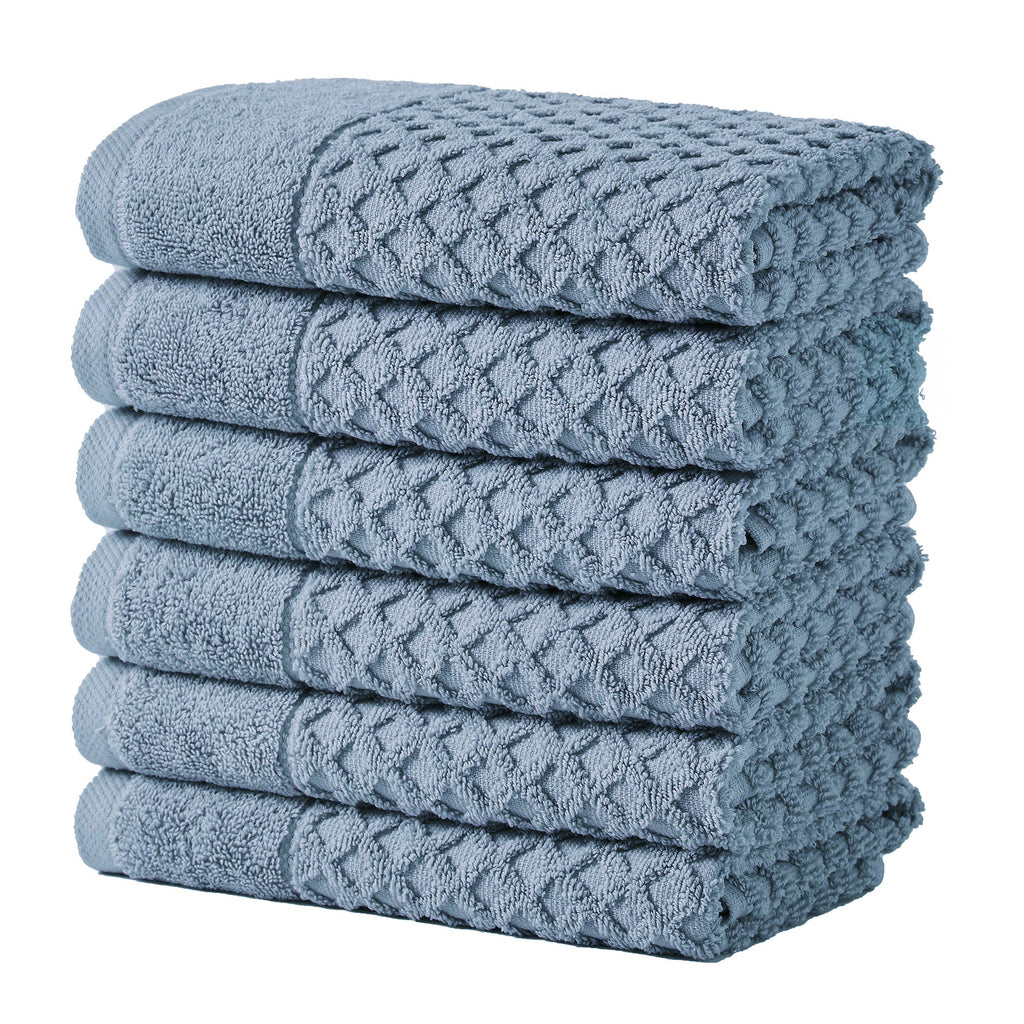 Grayson Cotton Diamond Waffle Weave Bath Towel Set