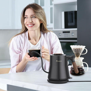Gooseneck Electric Pour-Over Kettle – Stainless Steel Fast Boil Tea & Coffee Kettle