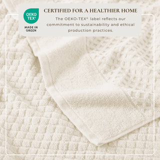 Grayson Cotton Diamond Waffle Weave Bath Towel Set