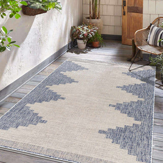 Djugun Blue Outdoor Rug – Durable Weather-Resistant Patio Carpet