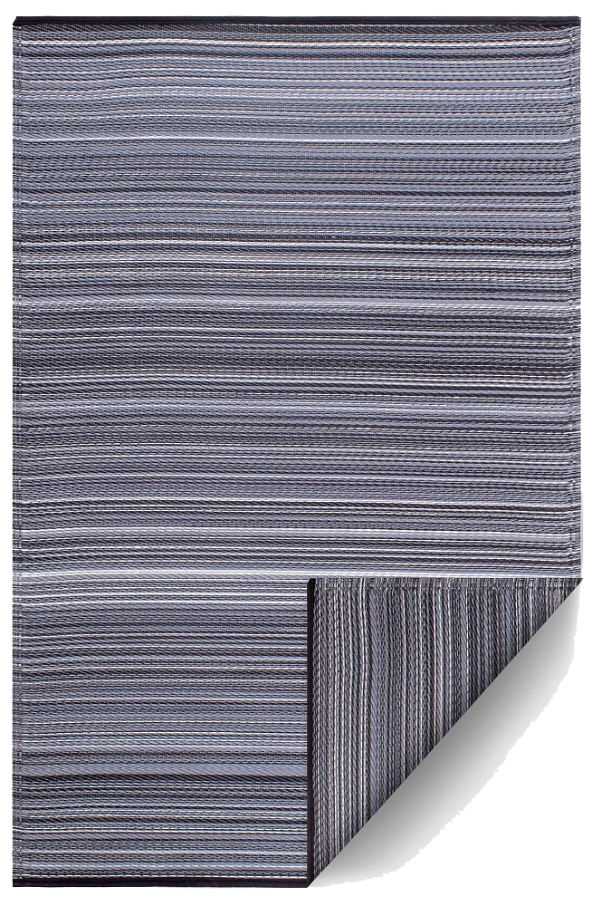Cancun Striped Reversible Outdoor Patio Rug