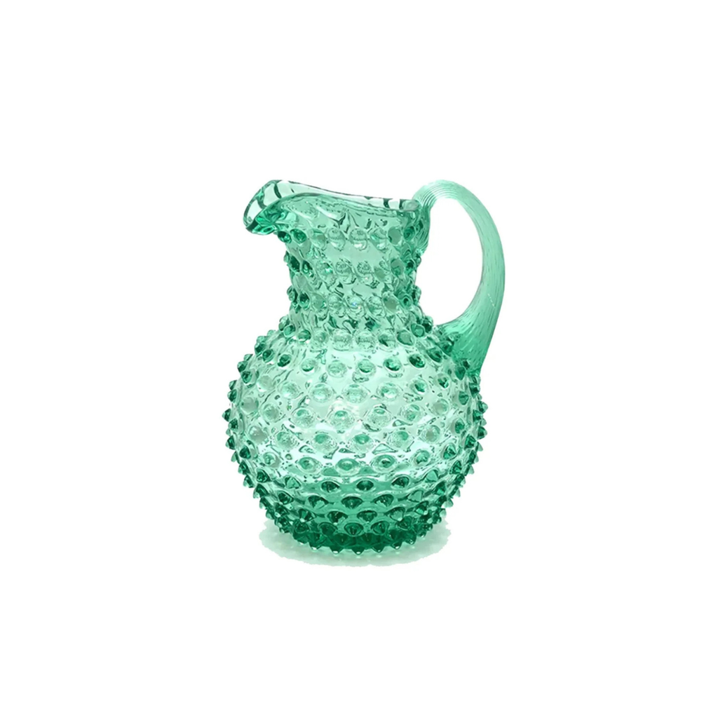 Hobnail Glass Creamer Jug in Capri Sea – 1 Liter