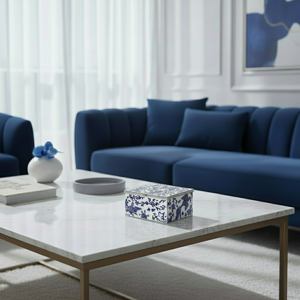 Blue & White Imperial Phoenix Box