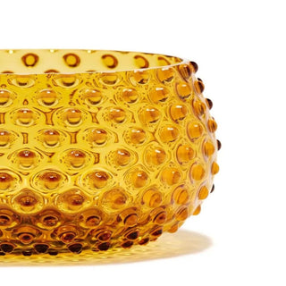 Hobnail Glass Bowl in Saffron Light – Large