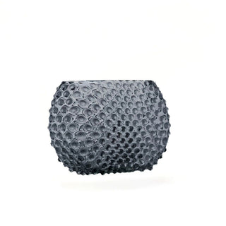 Hobnail Glass Vase in Charcoal Haze – Optic