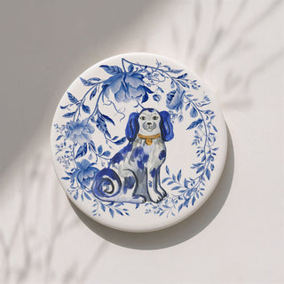 Blue & White Chinoiserie Ceramic Coasters – Classic Porcelain-Inspired Designs
