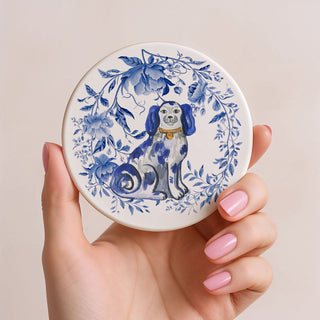 Blue & White Chinoiserie Ceramic Coasters – Classic Porcelain-Inspired Designs