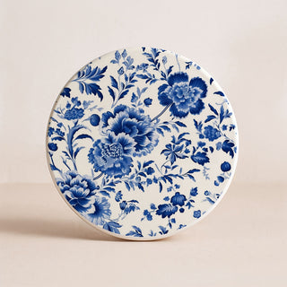 Blue & White Chinoiserie Ceramic Coasters – Classic Porcelain-Inspired Designs