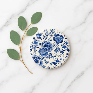 Blue & White Chinoiserie Ceramic Coasters – Classic Porcelain-Inspired Designs